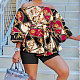WHOLESALE | Chain Printed Off Shoulder Puffy Sleeve Shorts Set
