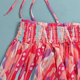 WHOLESALE | Plus Size Pleated Self Tied Drawstring Jumpsuit in Pink
