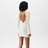 WHOLESALE | Pitted Fabric Open Back Dress