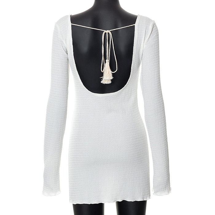 WHOLESALE | Pitted Fabric Open Back Dress