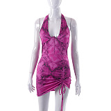 WHOLESALE | Halter Side Drawstring Dress