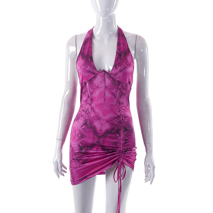 WHOLESALE | Halter Side Drawstring Dress
