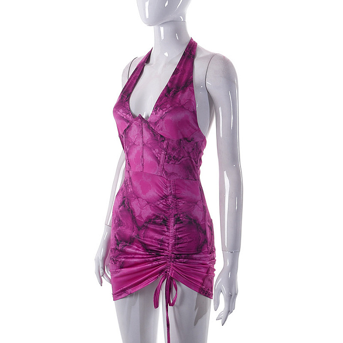 WHOLESALE | Halter Side Drawstring Dress