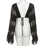 WHOLESALE | Tassle Hem Self-tied Skirt Set