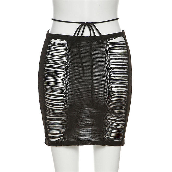 WHOLESALE | Tassle Hem Self-tied Skirt Set