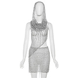 WHOLESALE | Hoodie Hollow-out Knitted Skirt Set