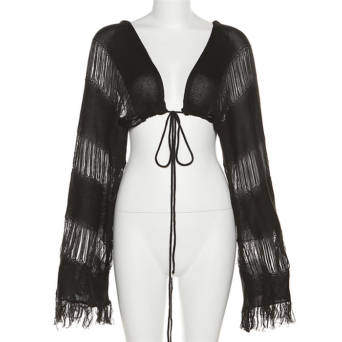 WHOLESALE | Tassle Hem Self-tied Skirt Set