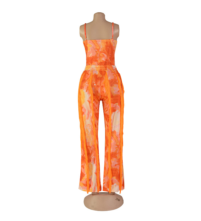 WHOLESALE | Side Tassel Tank Pants Set