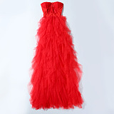 WHOLESALE | Dorothy Tulle Maxi Dress In Red