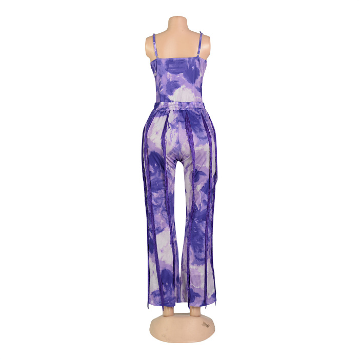 WHOLESALE | Side Tassel Tank Pants Set