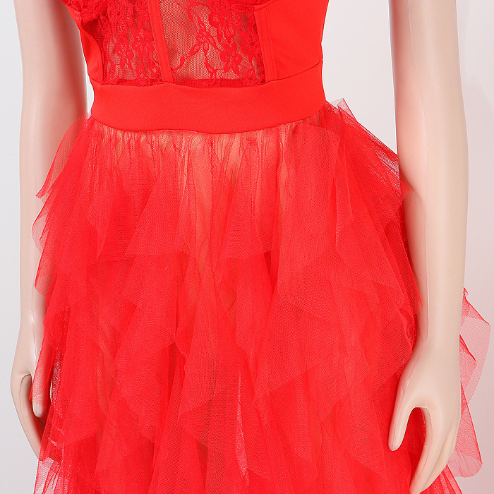 WHOLESALE | Dorothy Tulle Maxi Dress In Red