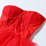 WHOLESALE | Dorothy Tulle Maxi Dress In Red