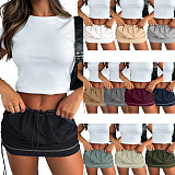 WHOLESALE | Hollow-out Button Up Shorts Set