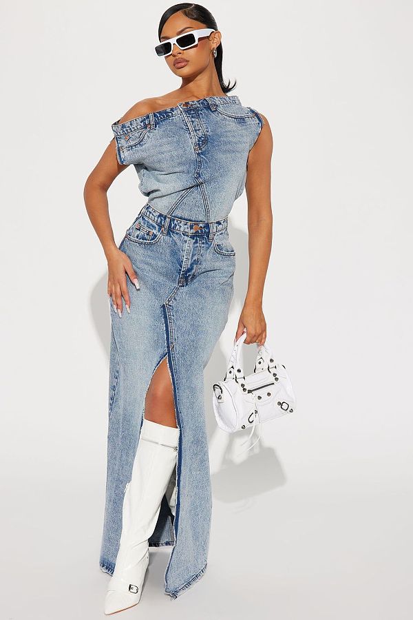 WHOLESALE | Denim maxi dress
