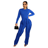 WHOLESALE | Sexy Tassel Fringe Two-Piece Set for Women Long Sleeve O-Neck pants bodysuit Top and pants