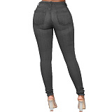 　WHOLESALE | Ｍid-waist High Elastic Jeans