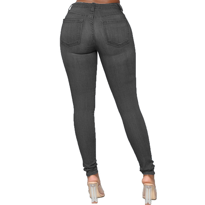 　WHOLESALE | Ｍid-waist High Elastic Jeans