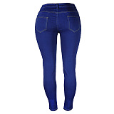 　WHOLESALE | Ｍid-waist High Elastic Jeans