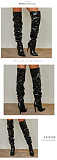 WHOLESALE | Elastic Pu Material Knee High Boots.