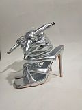 WHOLESALE | Elvet Grey Cross Strap Design Luxury Heels