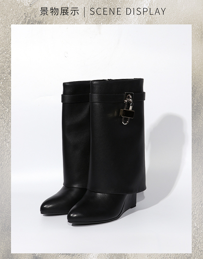 WHOLESALE | Faux Pu Lock Boots(Produce to order)