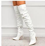 WHOLESALE | Elastic Pu Material Knee High Boots.