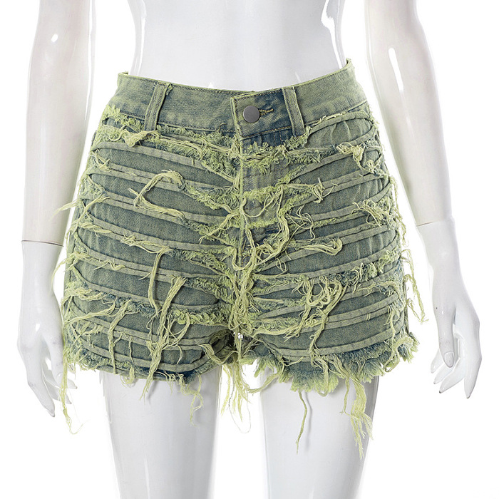 WHOLESALE | Distress Tassel Hem Shorts