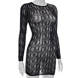 WHOLESALE | Chiffon See-through Dress in Black