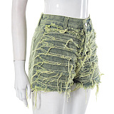 WHOLESALE | Distress Tassel Hem Shorts