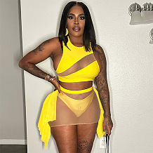 WHOLESALE | See-through 3 Pieces Skirt Set