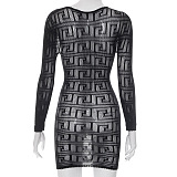 WHOLESALE | Chiffon See-through Dress in Black