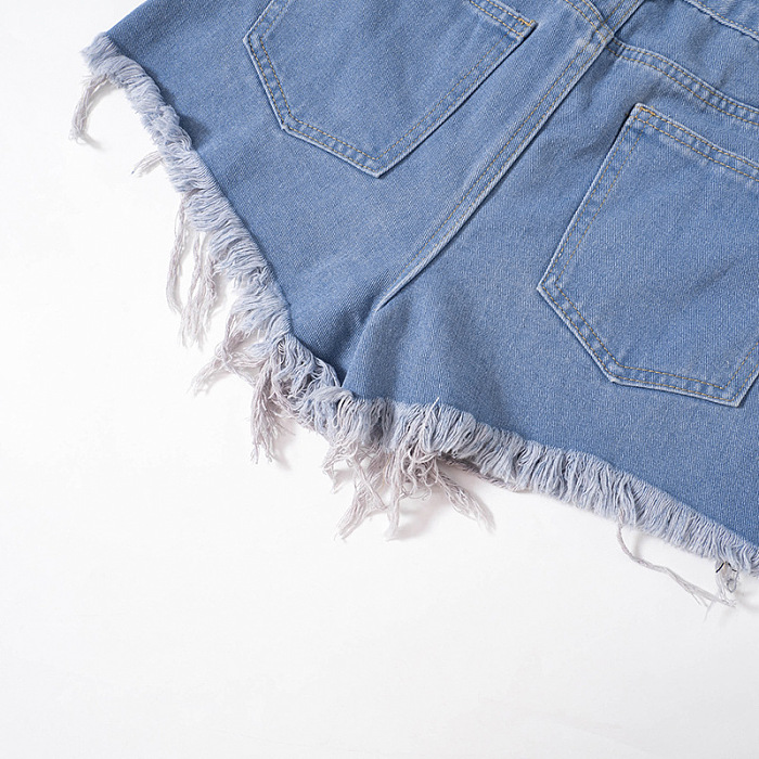 WHOLESALE | Distress Tassel Hem Shorts