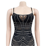 WHOLESALE | Rhinestone Beaded Maxi Dress