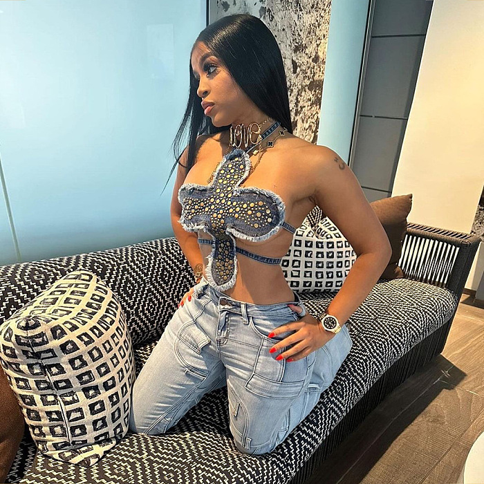 WHOLESALE | Denim Copper Deco Bra Cover Top