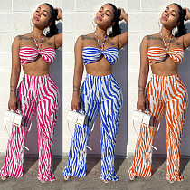 WHOLESALE | Zebra Two Tones Bra Pants Set