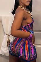 WHOLESALE | Printed One Shoulder Marbel Romper