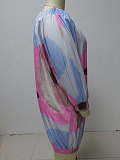 WHOLESALE | OFF SHOULDER PRINT BATWING LANTERN SLEEVE MINI DRESSES