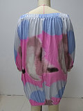 WHOLESALE | OFF SHOULDER PRINT BATWING LANTERN SLEEVE MINI DRESSES