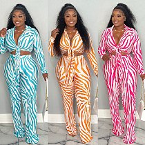 WHOLESALE | Zebra Two Tones Shirt Pants Set