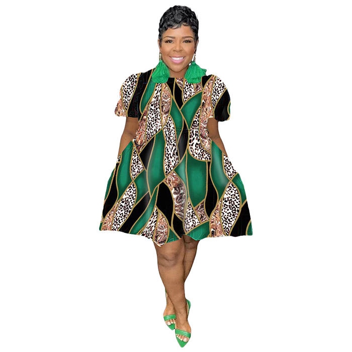 WHOLESALE | Digital Printed Back Zip Up Dress