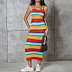 WHOLESALE | Elastic Fabric Rainbow Tank Long Dress