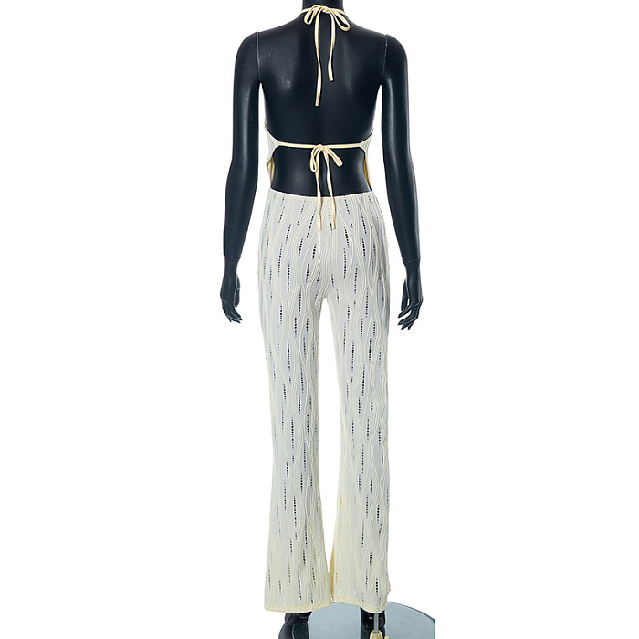 WHOLESALE | Open Back Self-tied Jumpsuit