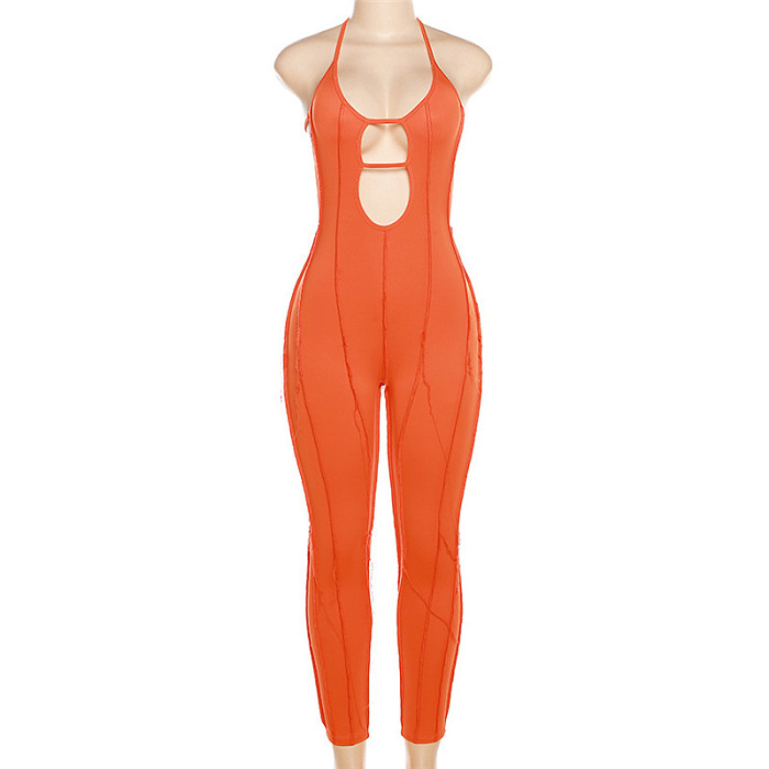WHOLESALE | Halter Open Back Jumpsuit