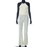 WHOLESALE | Open Back Self-tied Jumpsuit