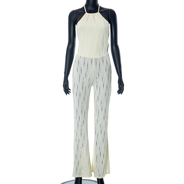 WHOLESALE | Open Back Self-tied Jumpsuit