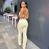 WHOLESALE | Open Back Self-tied Jumpsuit