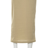 WHOLESALE | Pitted Material Tank Long Dress