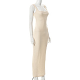 WHOLESALE | Pitted Material Tank Long Dress