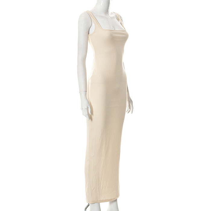 WHOLESALE | Pitted Material Tank Long Dress