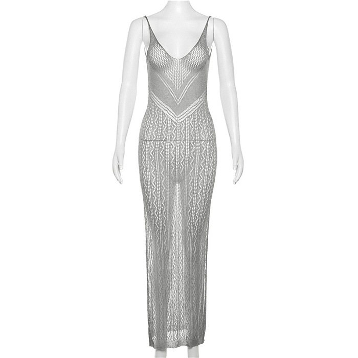 WHOLESALE | Side Split Open Back Maxi Dress